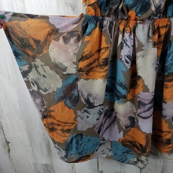 J Taylor sheer colorful summer dress women's size 12 - Picture 3 of 12